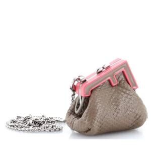 Fendi Pico First Bag in Karung Snake and Enamel